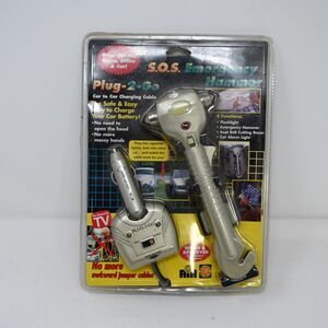 Emergency Hammer Plug-2-Go Car Charging Cable 4-in-1 Kit